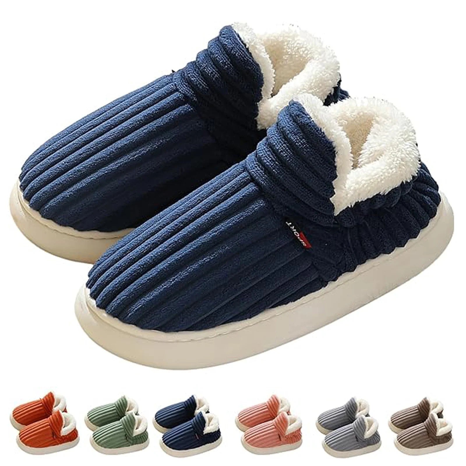 Pantuflas de casa con forro suave y suela antideslizante