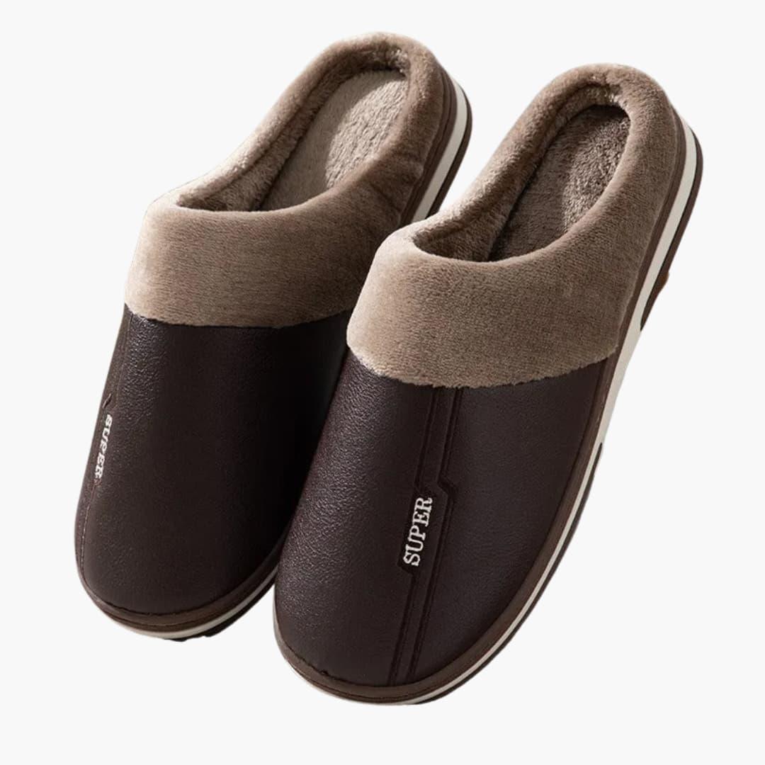 Pantuflas de casa para hombre con punta cerrada e interior acolchado