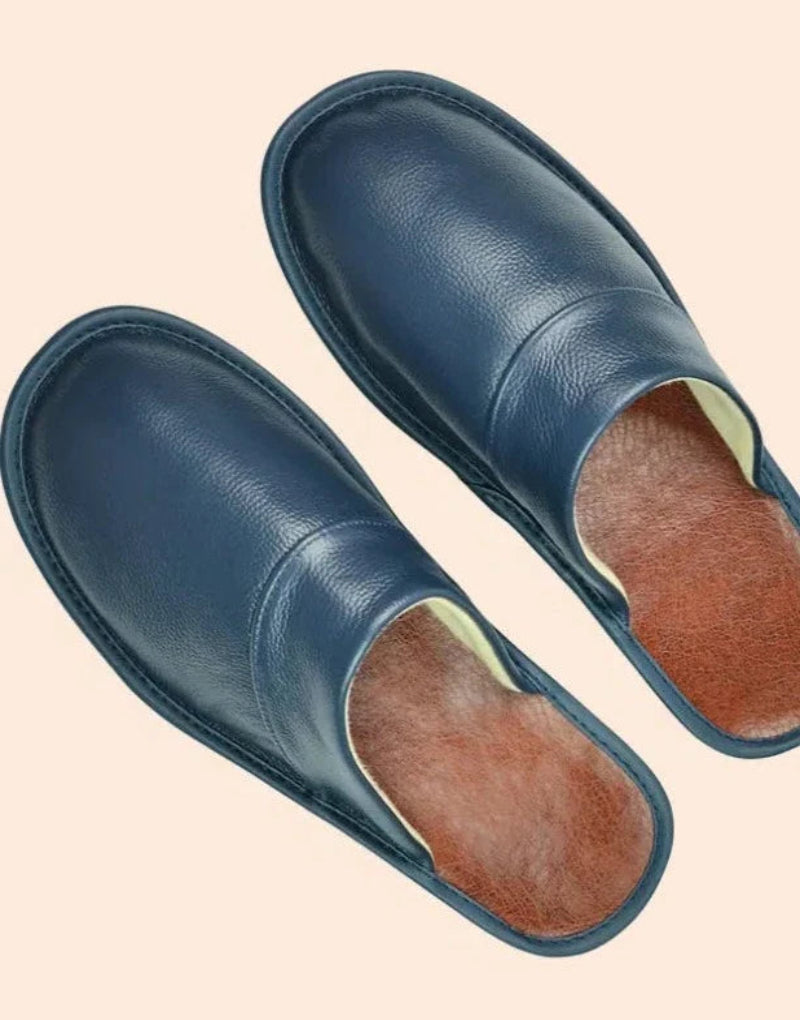 Pantuflas de cuero genuino – Antideslizantes y cómodas