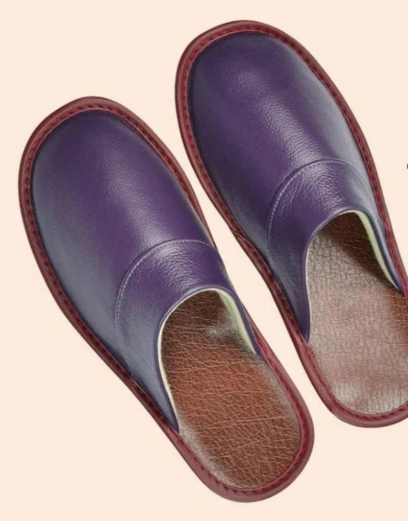 Pantuflas de cuero genuino – Antideslizantes y cómodas