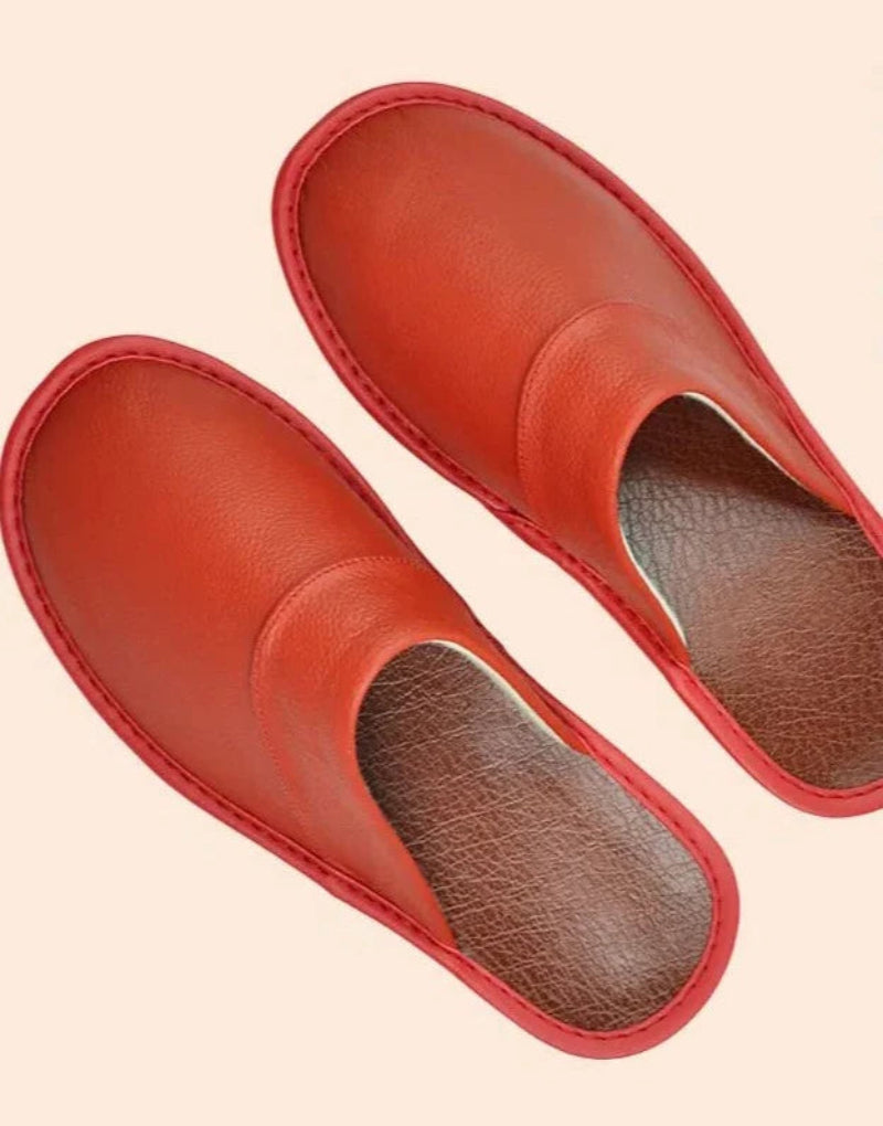 Pantuflas de cuero genuino – Antideslizantes y cómodas