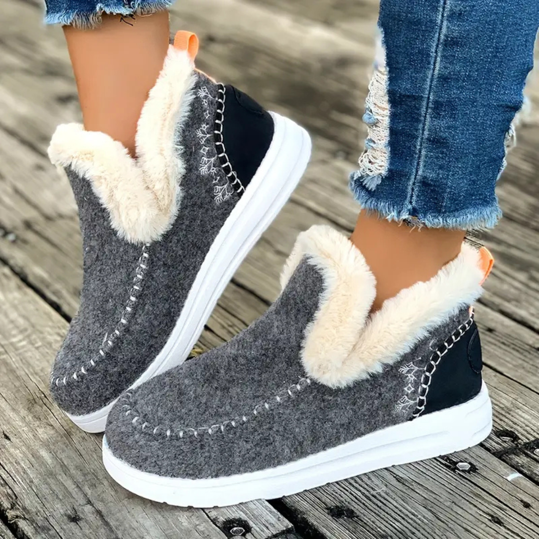 Pantuflas de invierno cómodas con forro polar para mujer