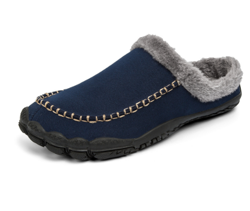 Pantuflas de lujo con forro cálido para hombre