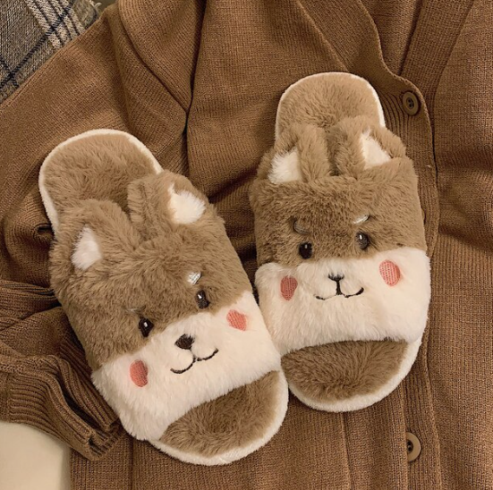 Pantuflas mullidas con diseño de animales