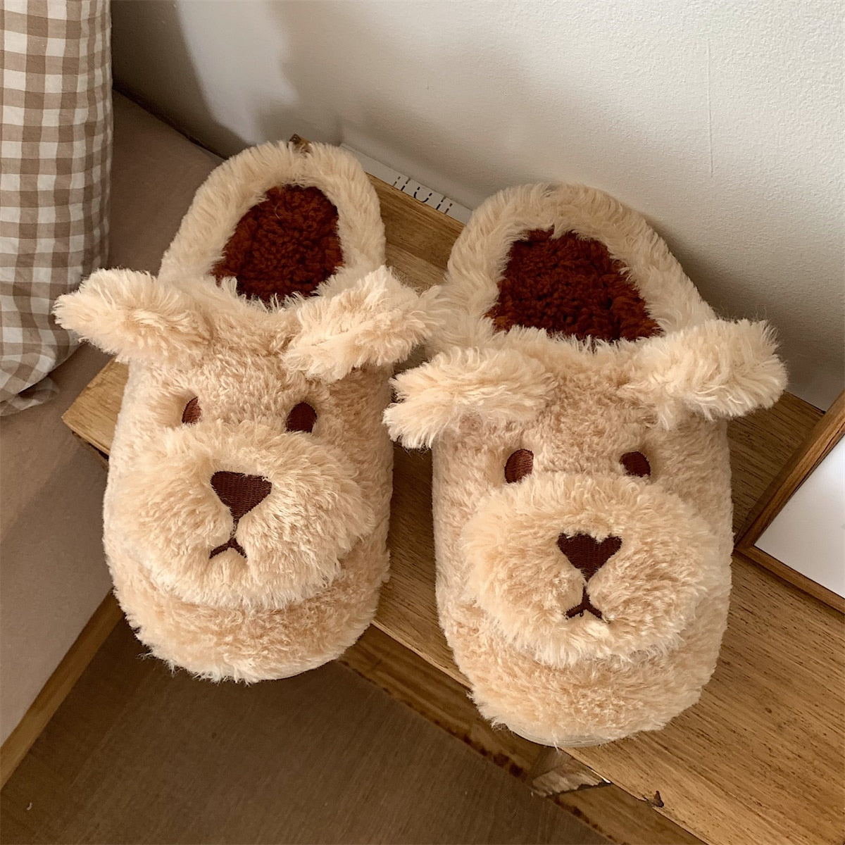 Pantuflas mullidas con diseño de animales