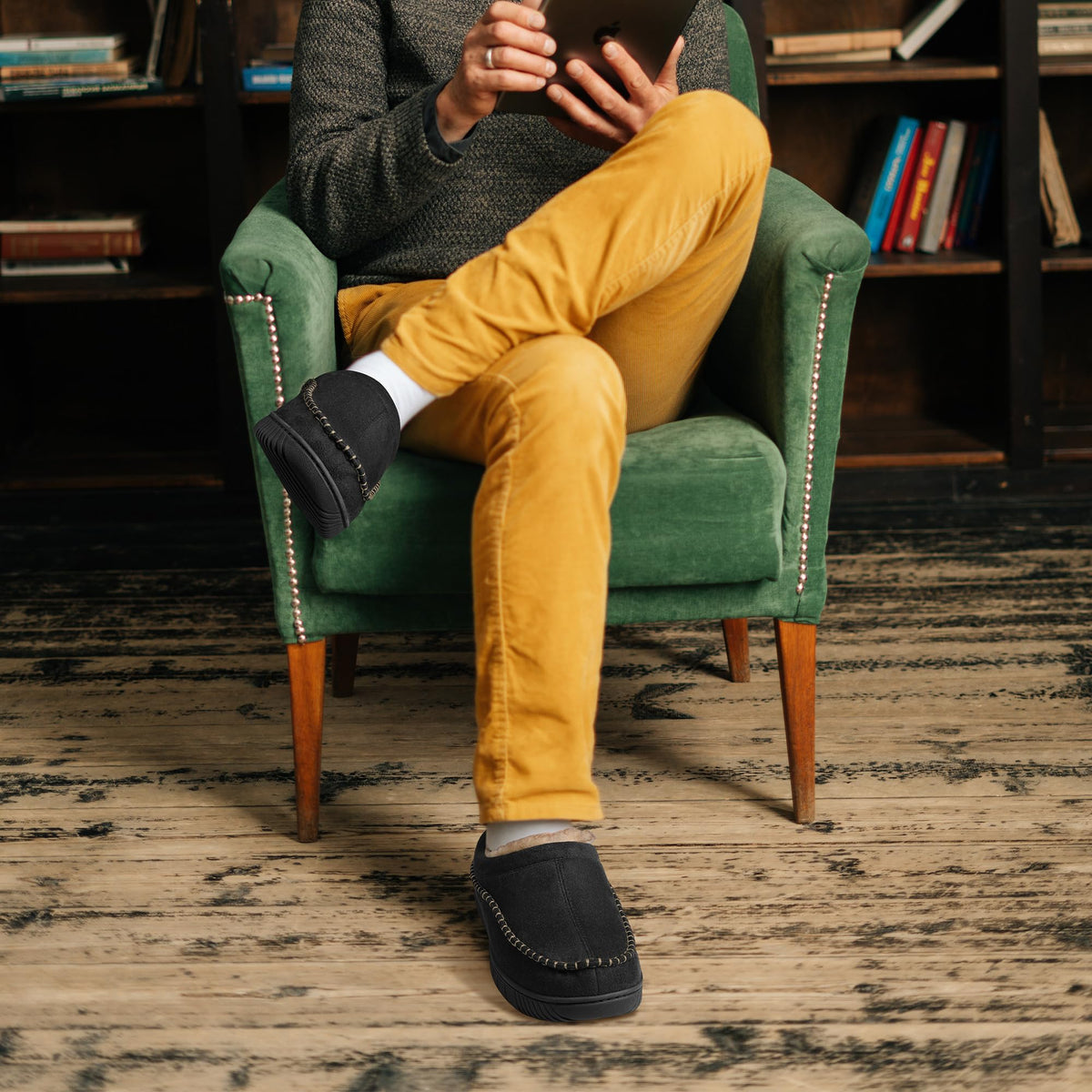 Pantuflas ortopédicas para hombre – Diseño con soporte suave para el arco del pie