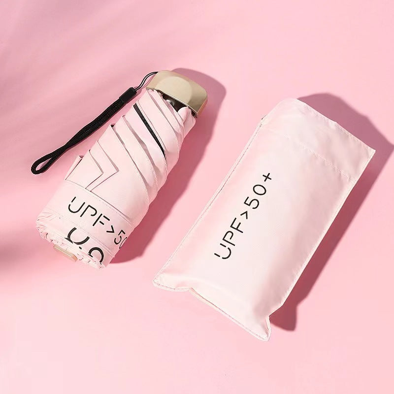 Paraguas plegable para mujer con protección UV y mecanismo innovador