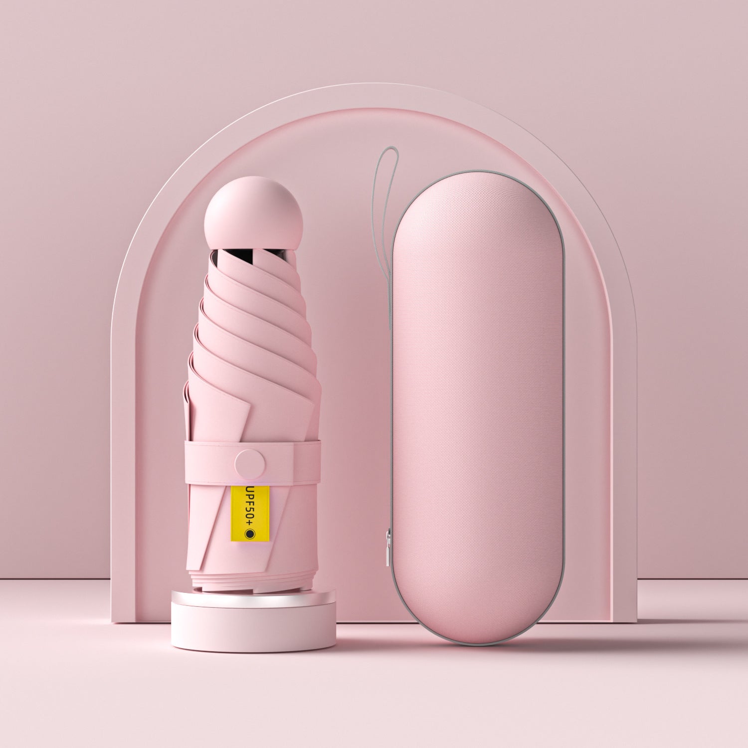 Paraguas plegable para mujer con protección UV y mecanismo innovador