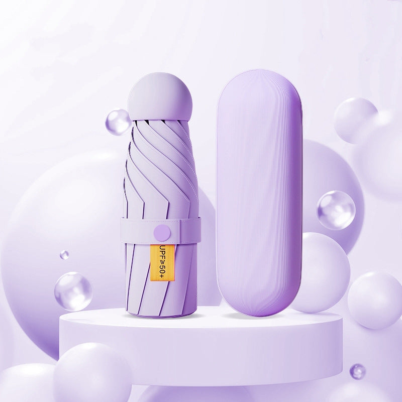 Paraguas plegable para mujer con protección UV y mecanismo innovador