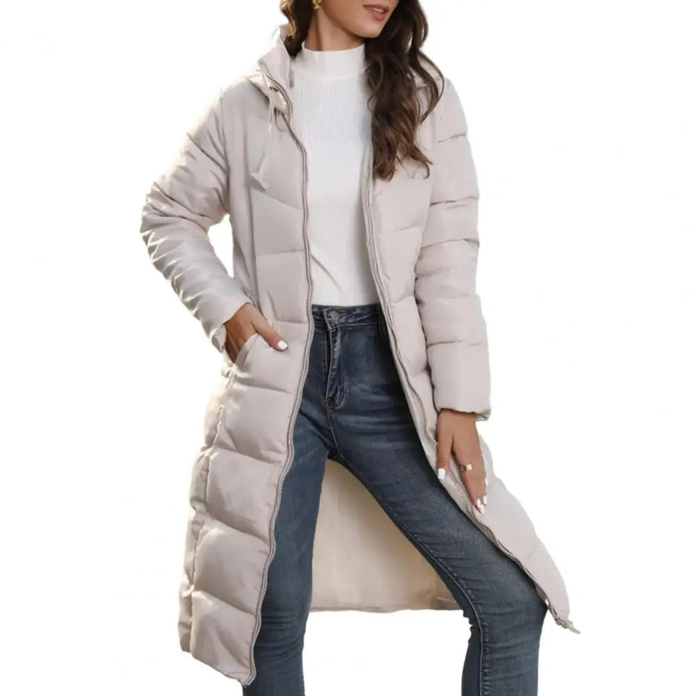 Parka cálida con capucha para mujer