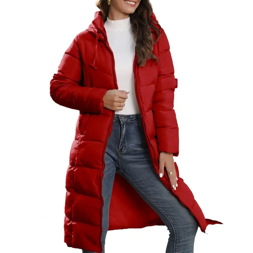 Parka cálida con capucha para mujer