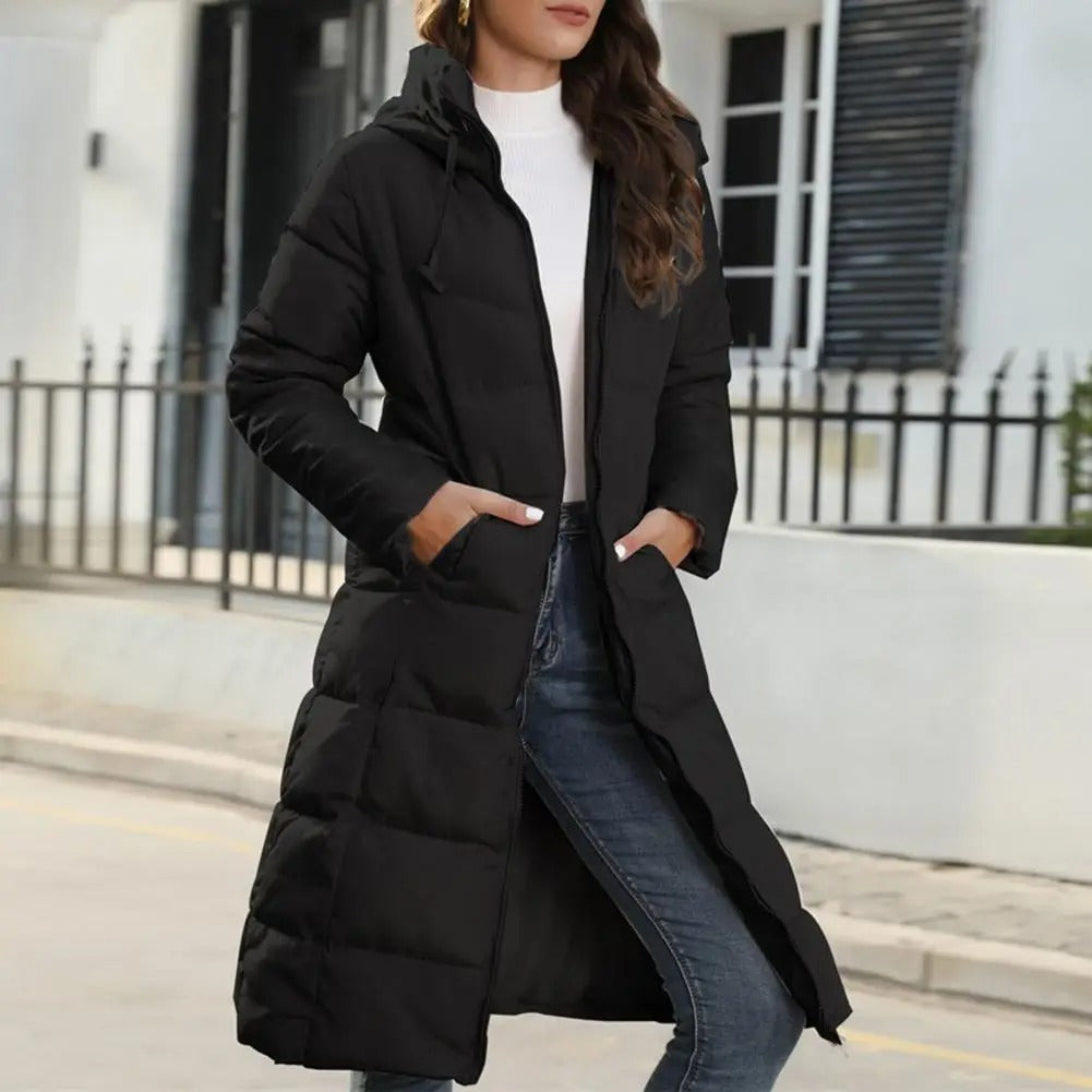 Parka cálida con capucha para mujer
