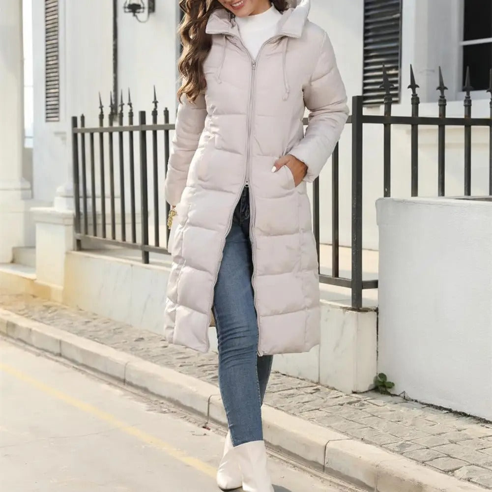 Parka cálida con capucha para mujer