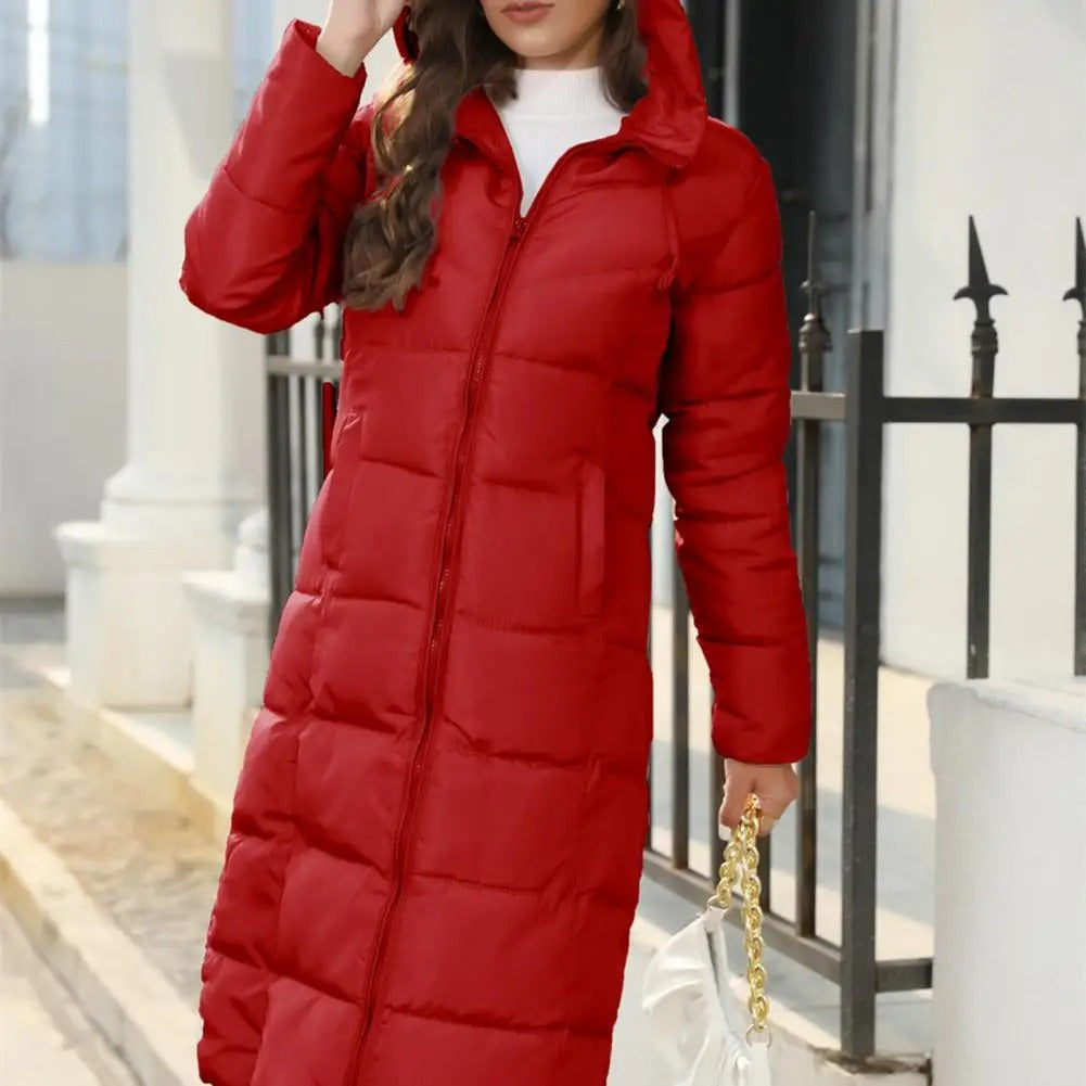 Parka cálida con capucha para mujer