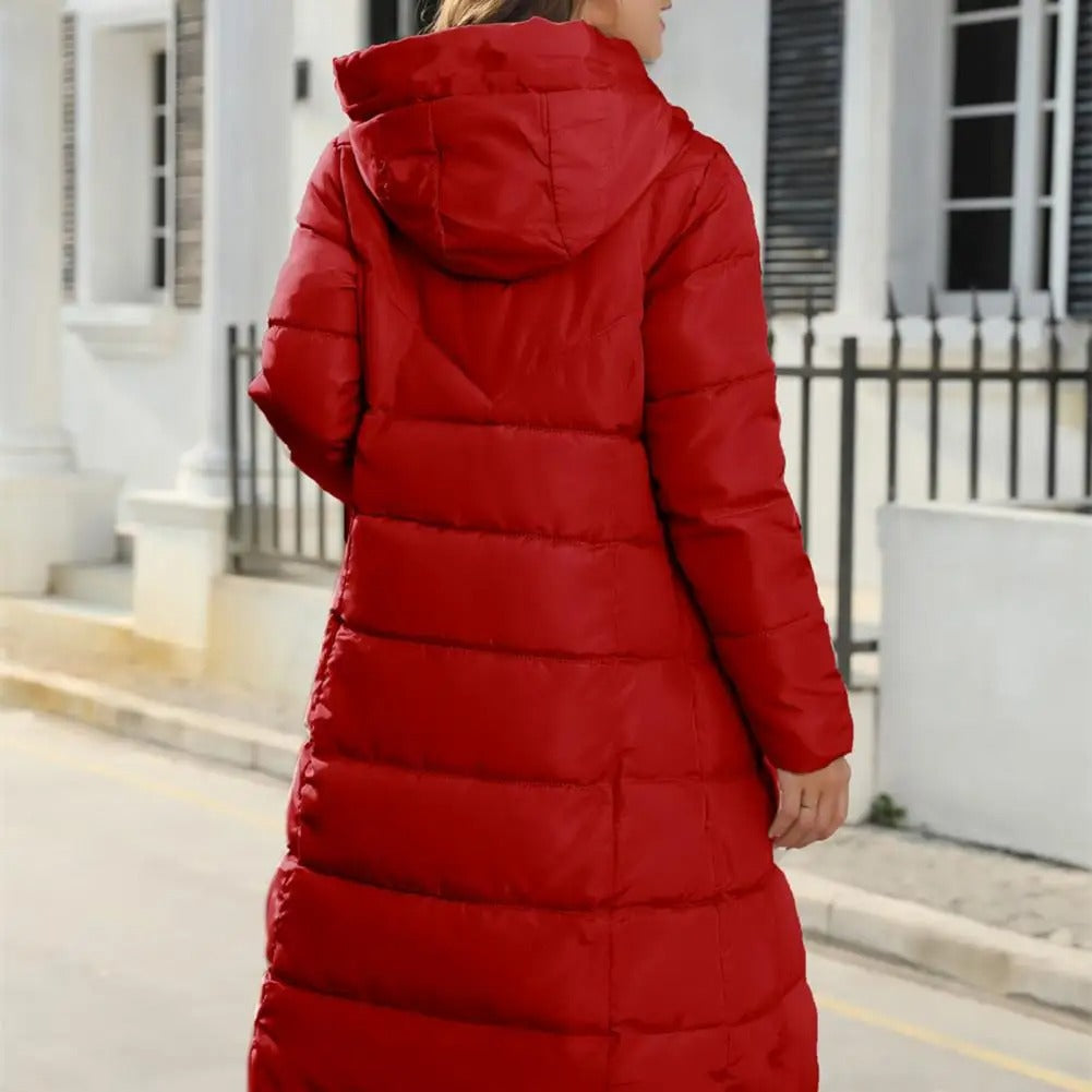 Parka cálida con capucha para mujer