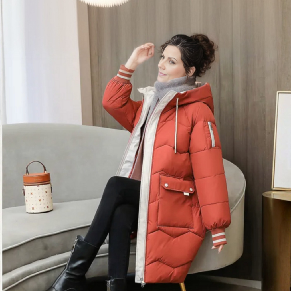 Parka de invierno cálida para mujer