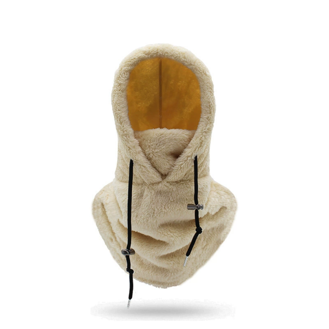 Pasamontañas con capucha de forro polar sherpa | Forro polar para protección de invierno y esquí