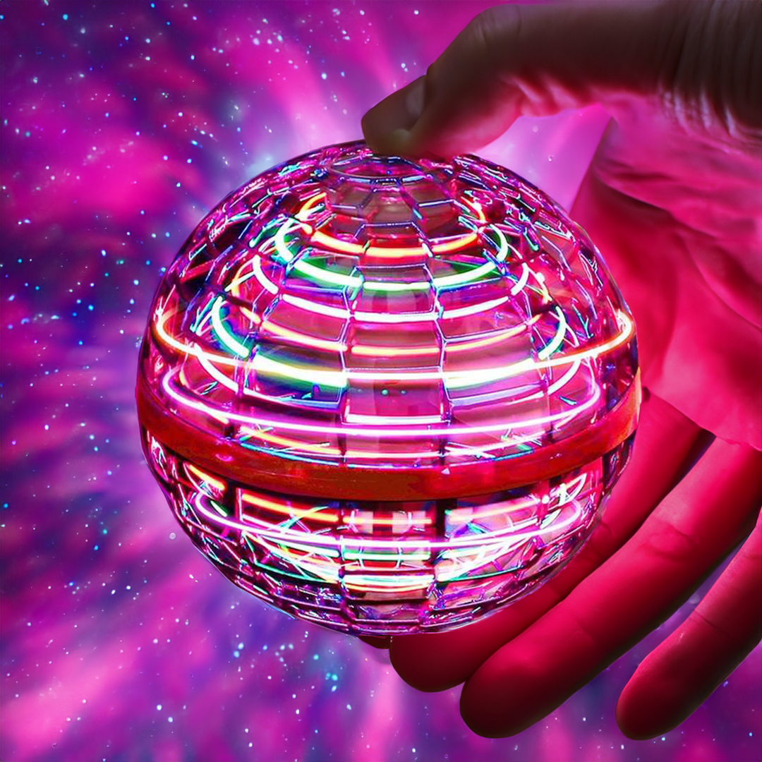 Pelota Voladora Flying Orb | Spinner Volador Aerodinámico con Efectos LED | Rotación de 360° y Función de Bumerán | Estructura Resistente y Carga Rápida USB
