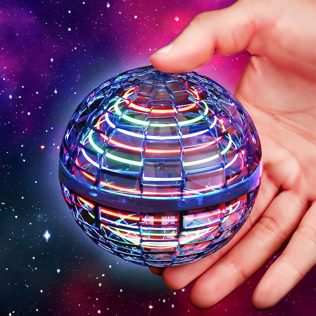 Pelota Voladora Flying Orb | Spinner Volador Aerodinámico con Efectos LED | Rotación de 360° y Función de Bumerán | Estructura Resistente y Carga Rápida USB