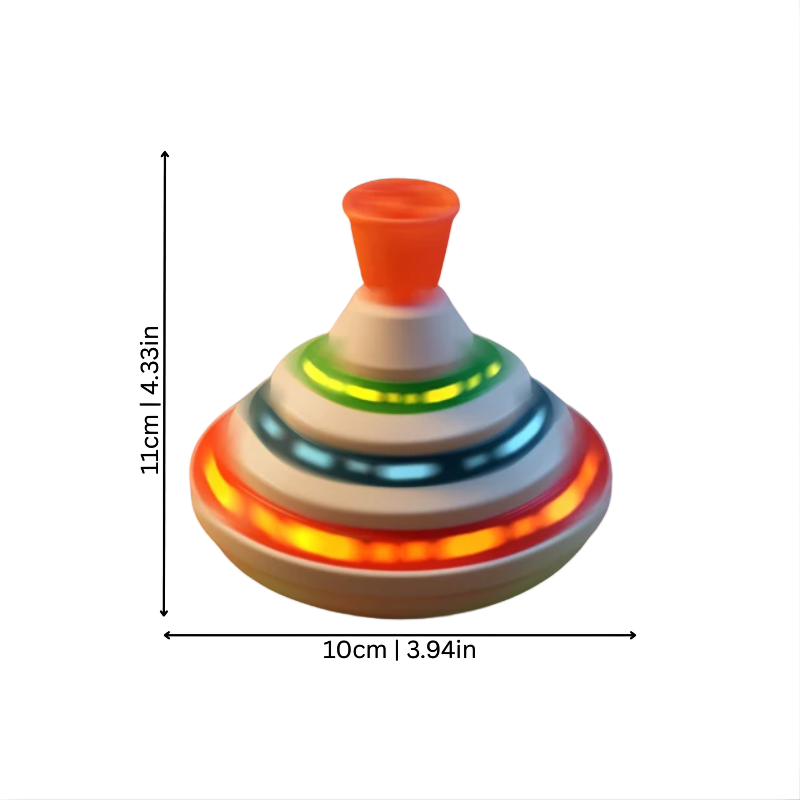 Peonza de juguete sensorial con luz y música para niños