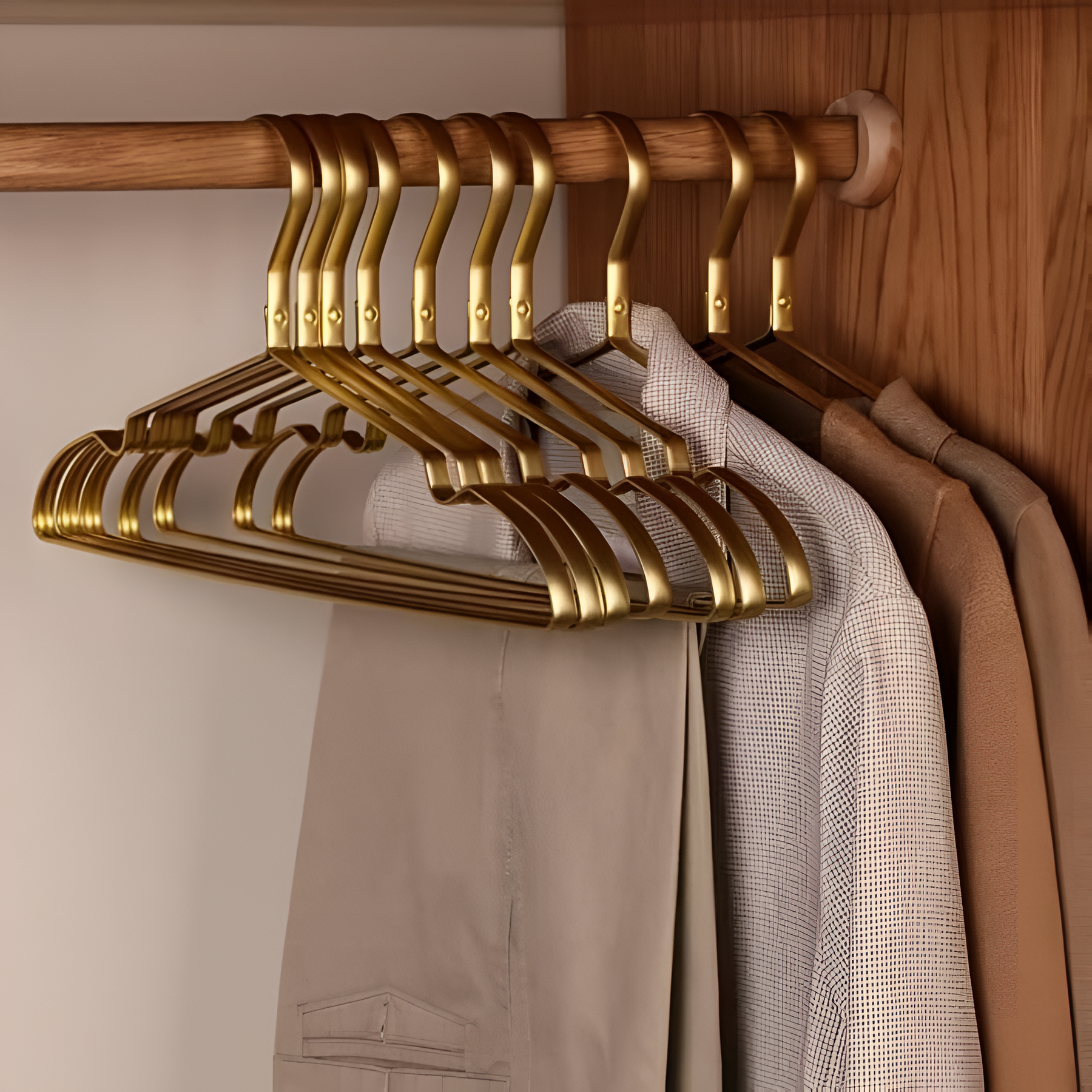 Perchas para ropa de lujo y antideslizantes