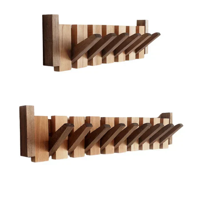 Perchero de pared de madera de alta calidad con diseño de piano