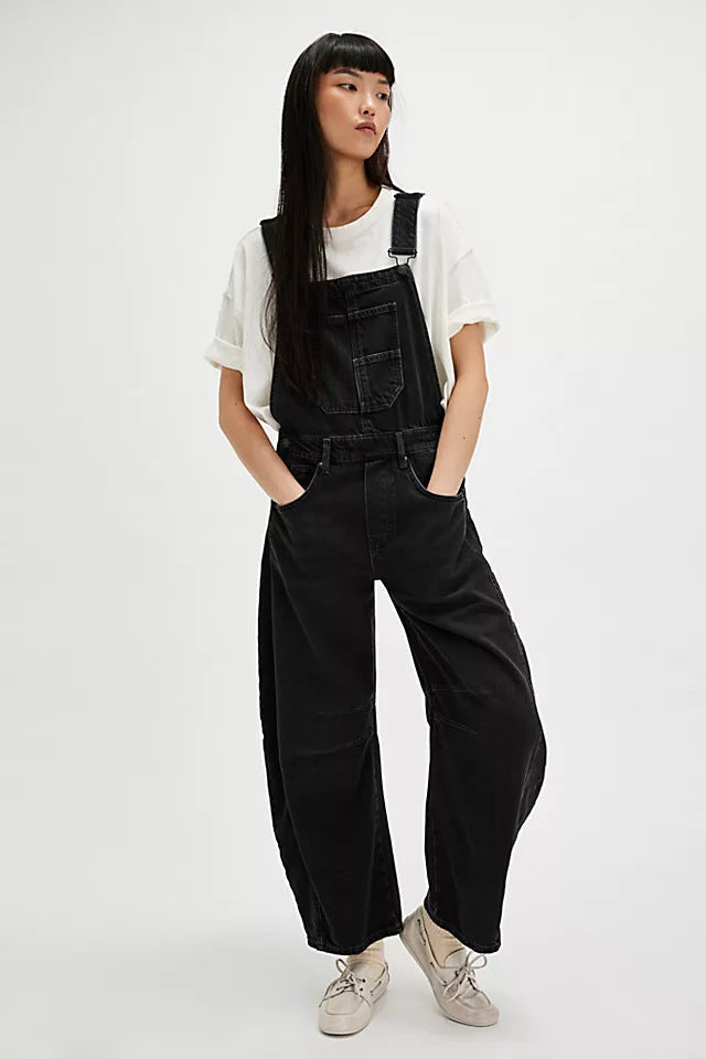 Peto para mujer de estilo casual oversize con bolsillos prácticos y detalles a la moda