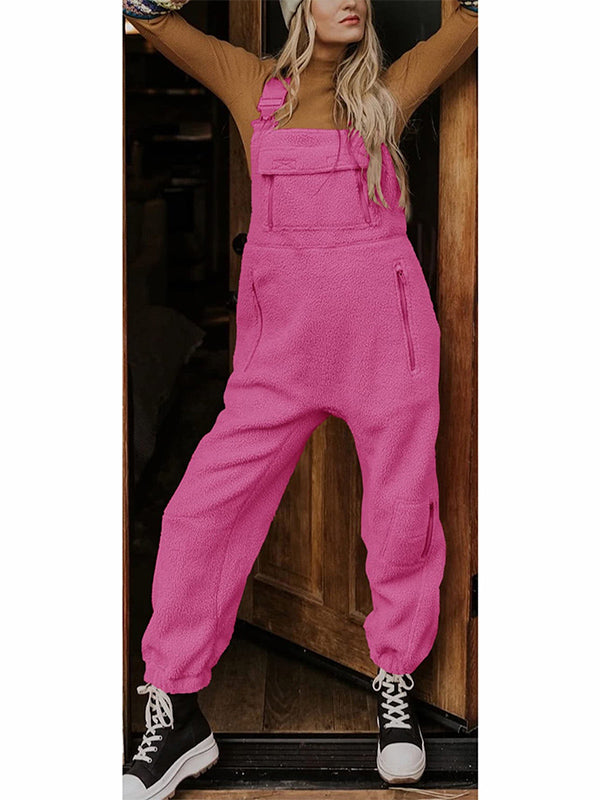 Peto térmico de forro polar para mujer con bolsillos con cremallera