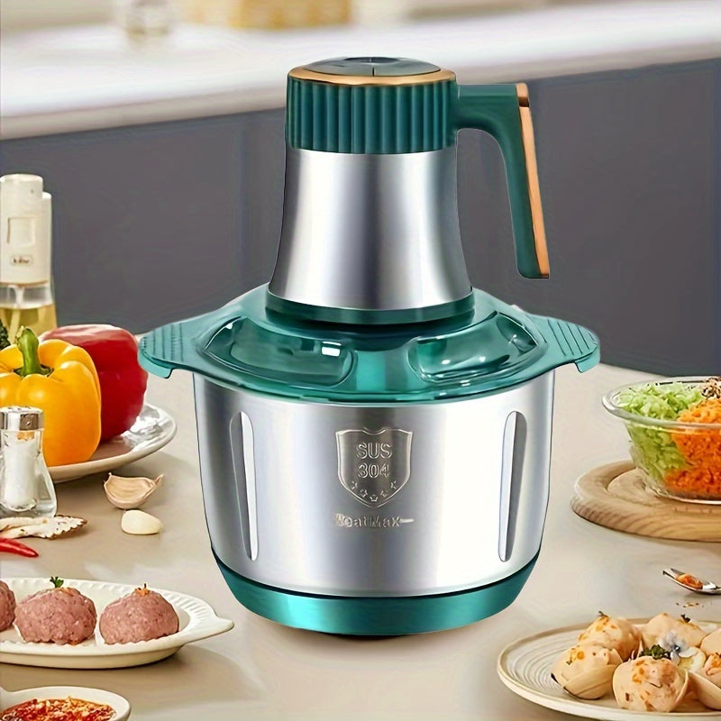Picadora de carne y cortador de verduras de acero inoxidable de alto rendimiento – Procesador de alimentos multifuncional