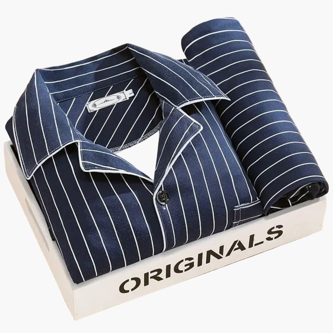 Pijama para hombre con camisa y pantalón largo