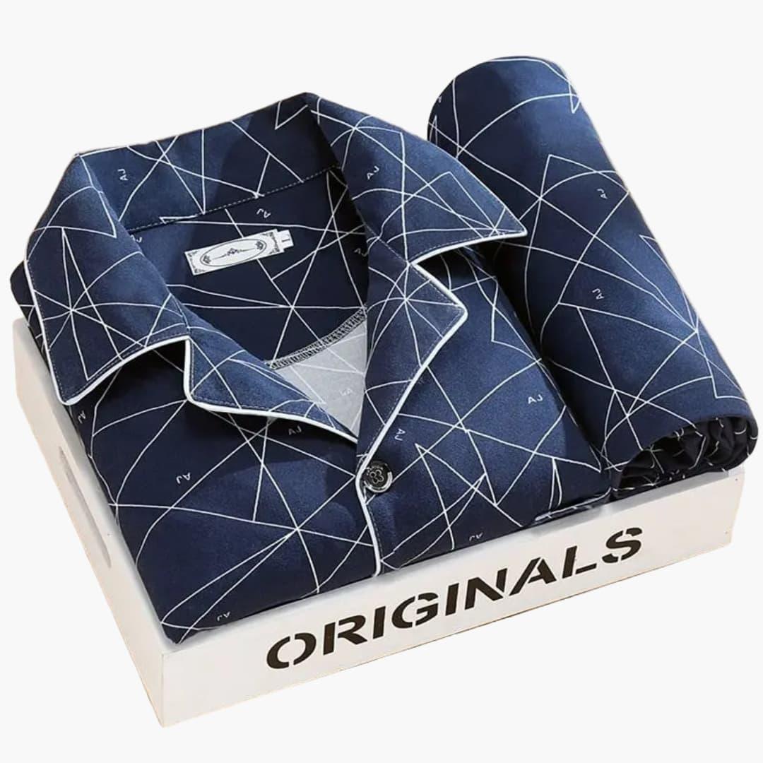 Pijama para hombre con camisa y pantalón largo