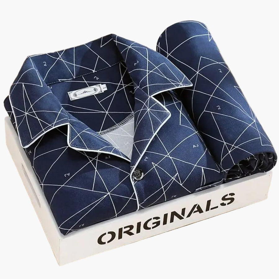 Pijama para hombre con camisa y pantalón largo