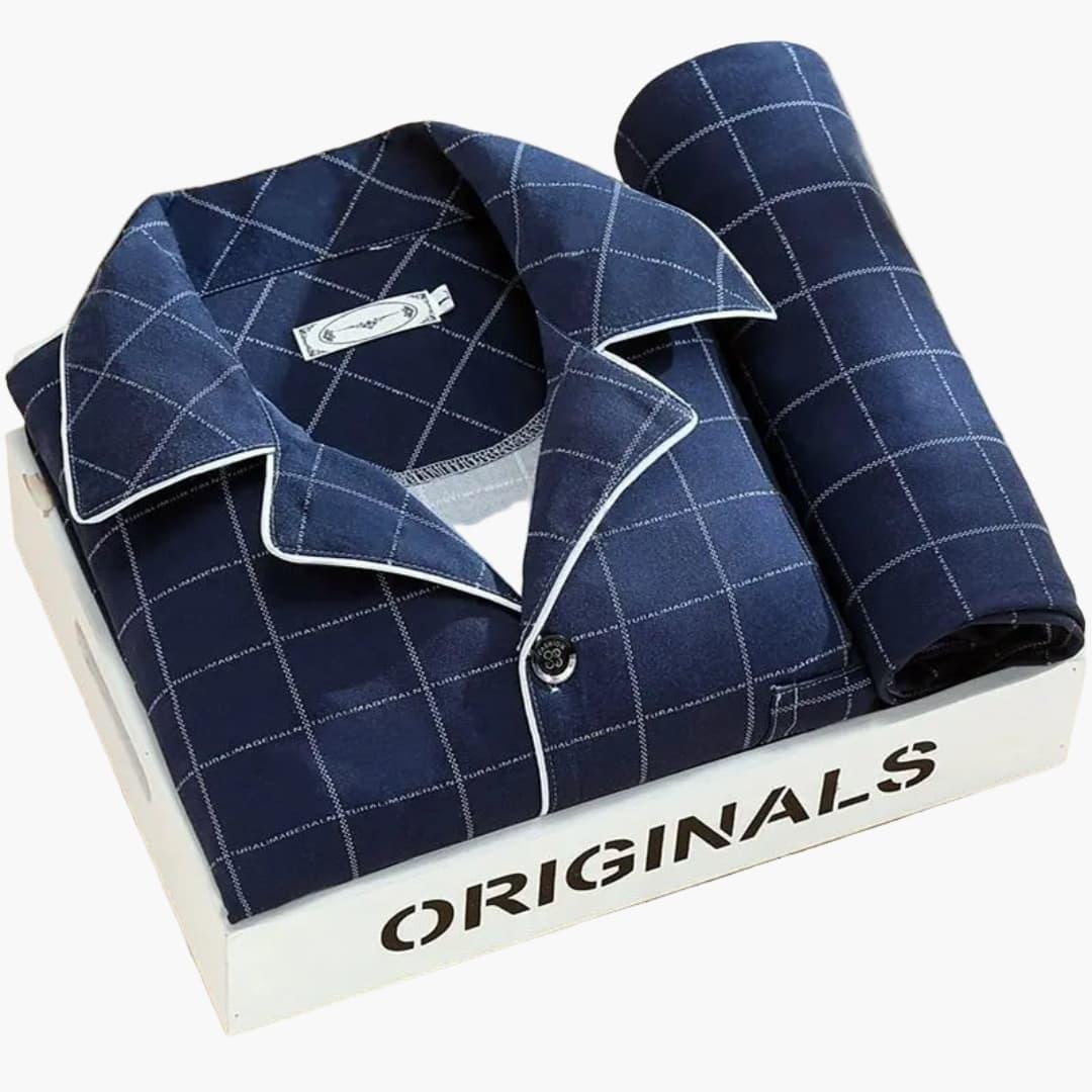 Pijama para hombre con camisa y pantalón largo