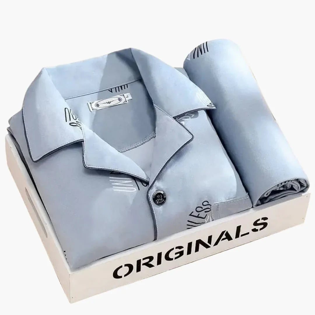 Pijama para hombre con camisa y pantalón largo