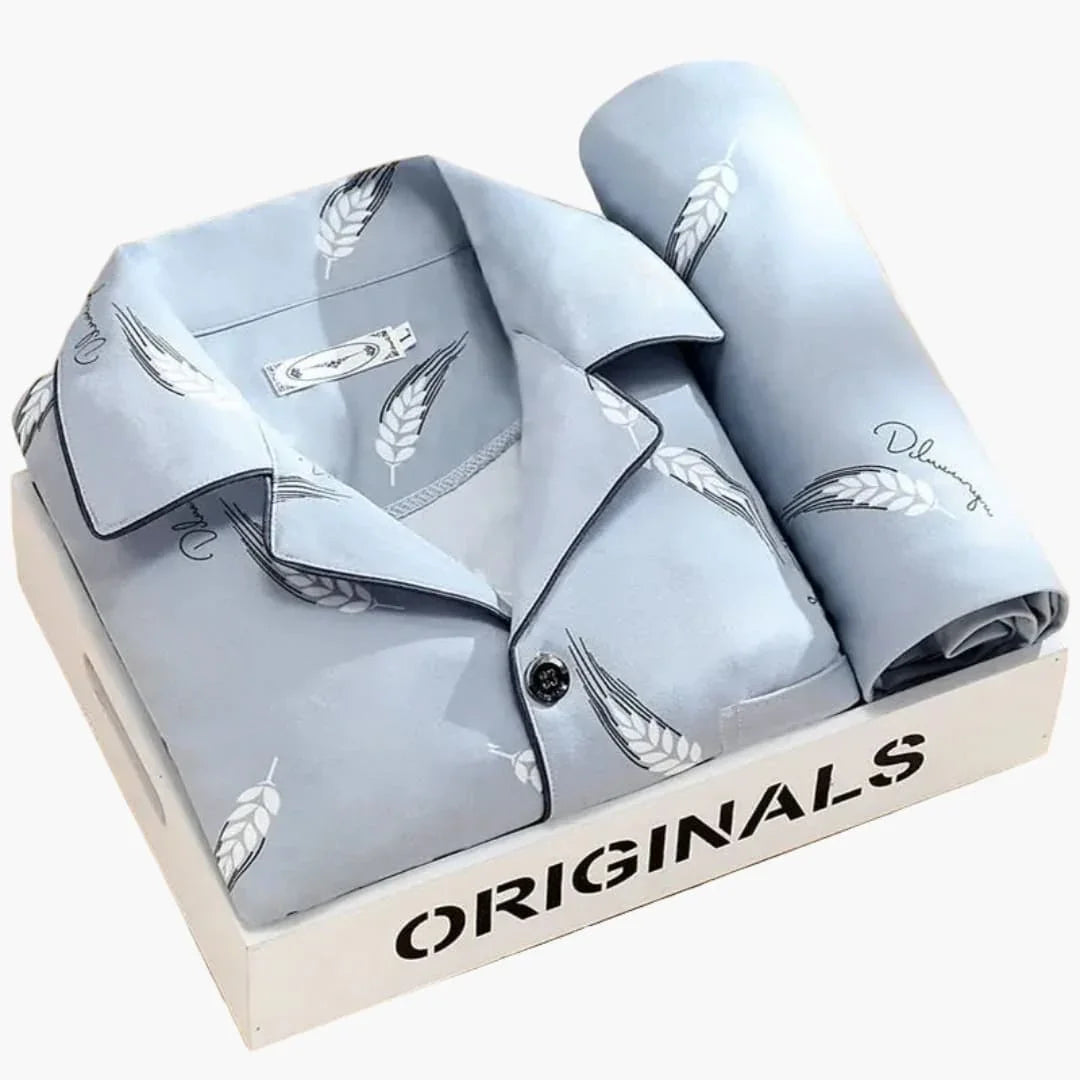 Pijama para hombre con camisa y pantalón largo