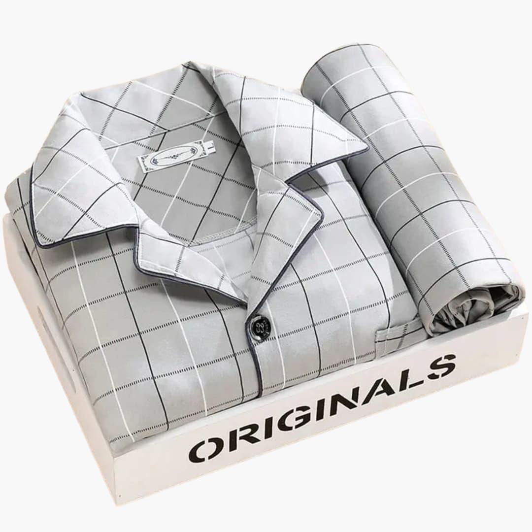Pijama para hombre con camisa y pantalón largo