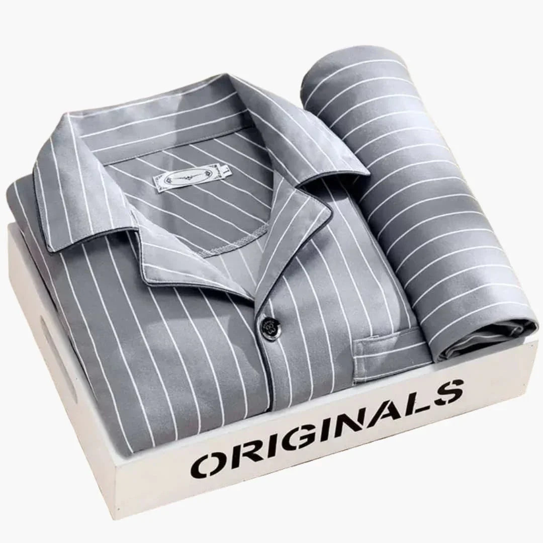 Pijama para hombre con camisa y pantalón largo