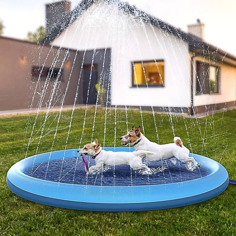 Piscina para perros con aspersor de agua (disponible en tamaños para perros grandes y pequeños)