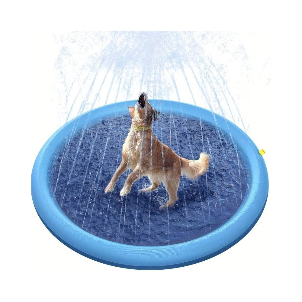 Piscina para perros con aspersor de agua (disponible en tamaños para perros grandes y pequeños)