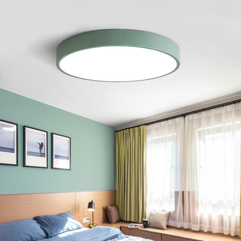 Plafón LED de techo redondo y ultrafino para iluminación interior moderna