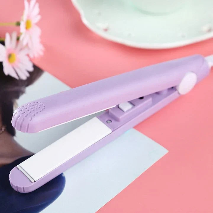 Plancha de pelo y mini rizador 2 en 1 de cerámica