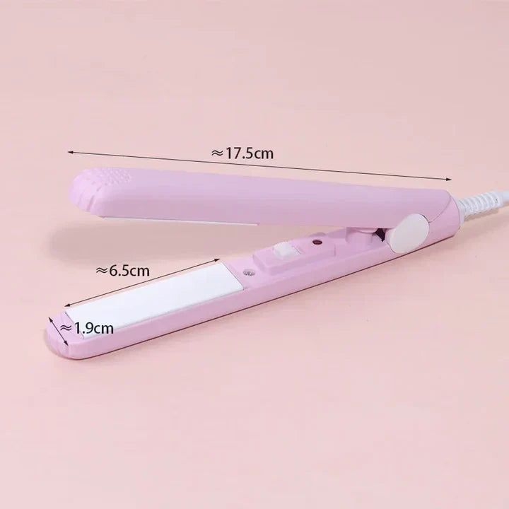 Plancha de pelo y mini rizador 2 en 1 de cerámica