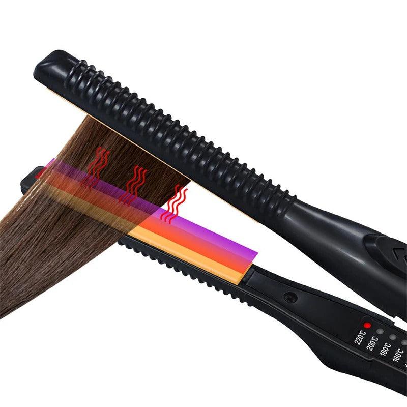Plancha y rizador de pelo 2 en 1