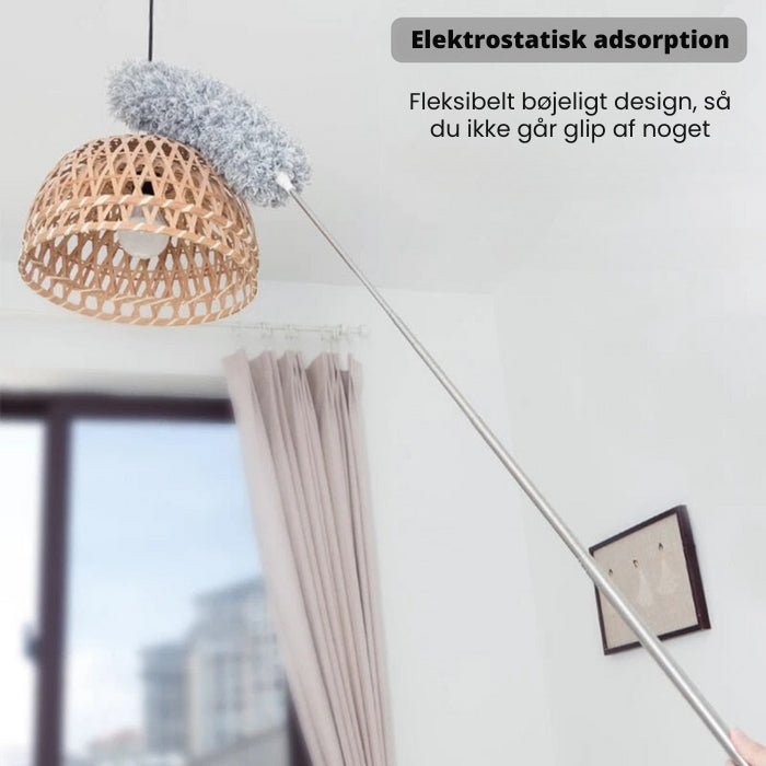 Plumero telescópico con alcance de hasta 2,8 metros para techos altos y esquinas