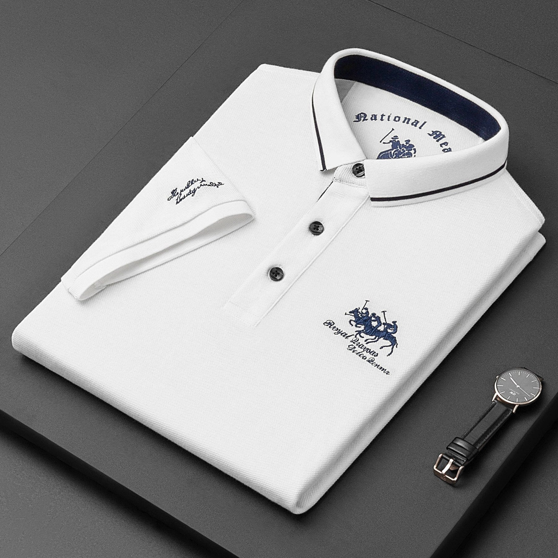 Polo de hombre de corte clásico con bordado