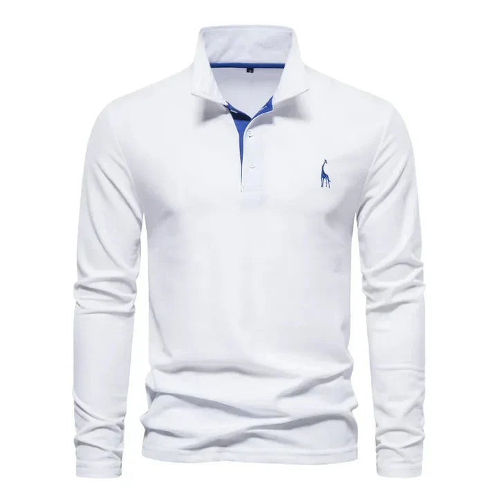 Polo de manga larga para hombre