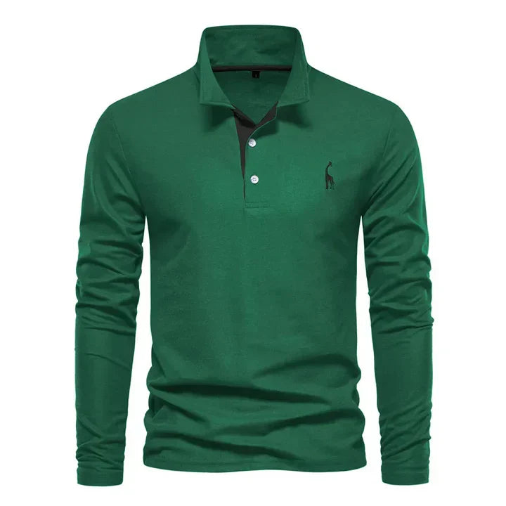 Polo de manga larga para hombre
