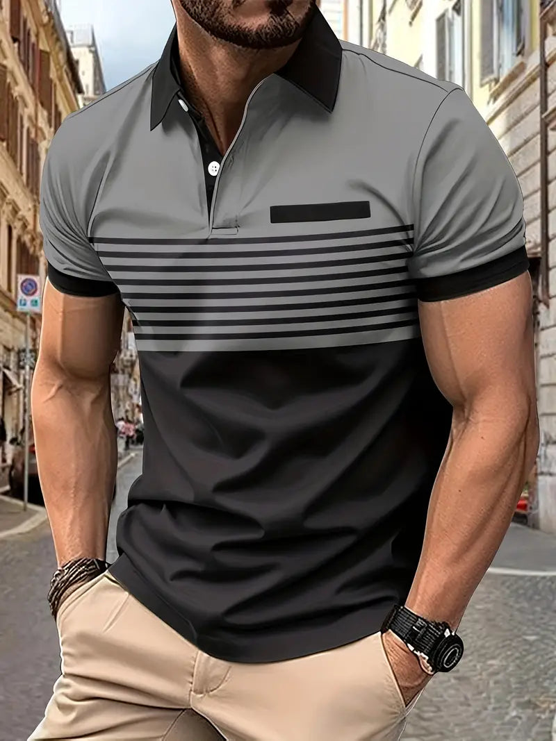 Polo de rayas transpirable