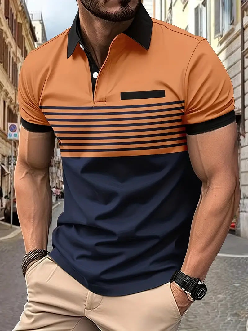 Polo de rayas transpirable