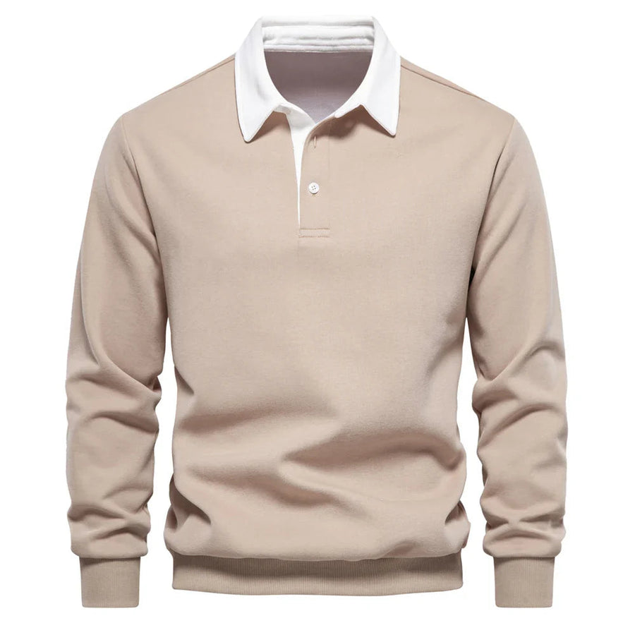 Polo de rugby de manga larga para hombre